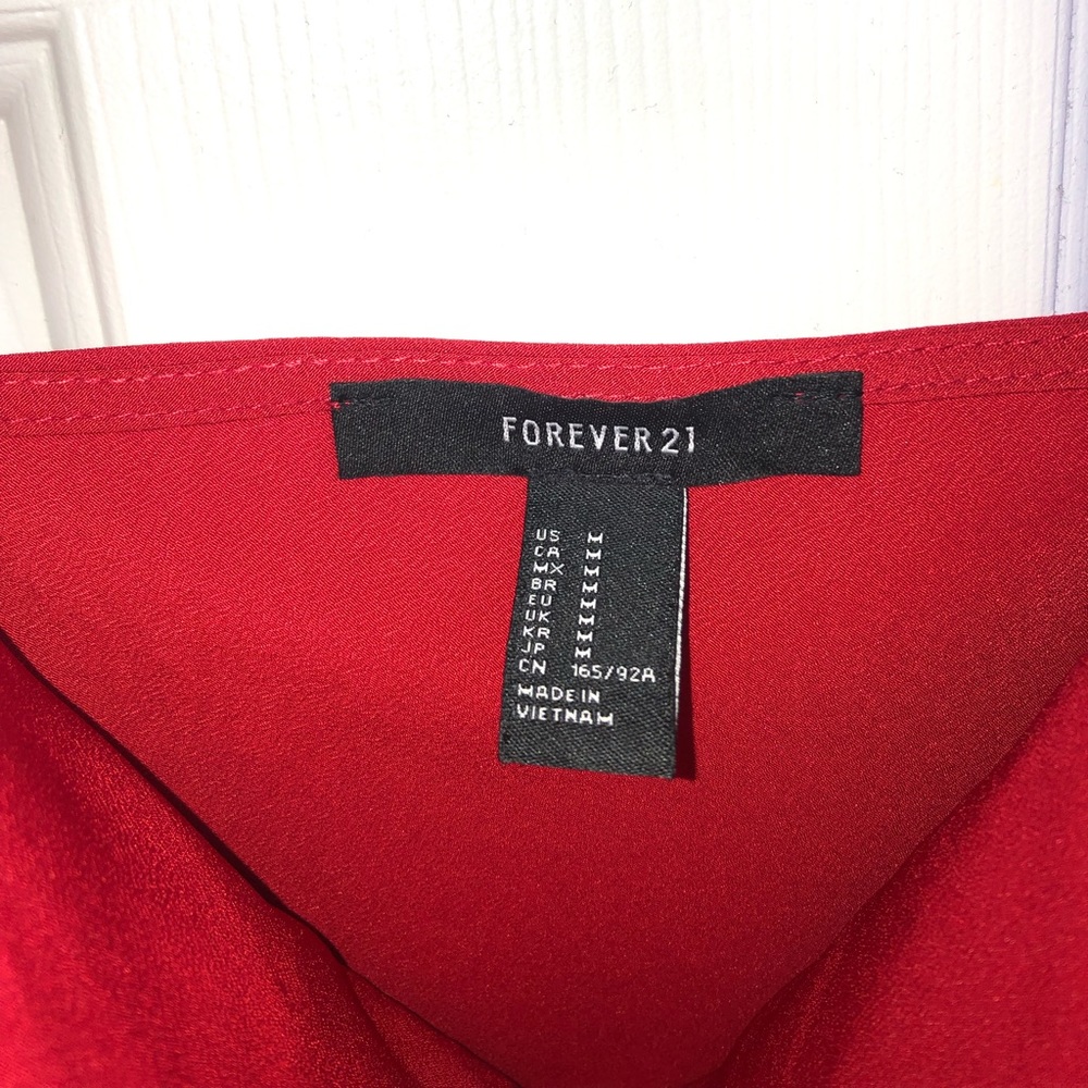 Red Cowl Neck Top - Picture 3 of 3